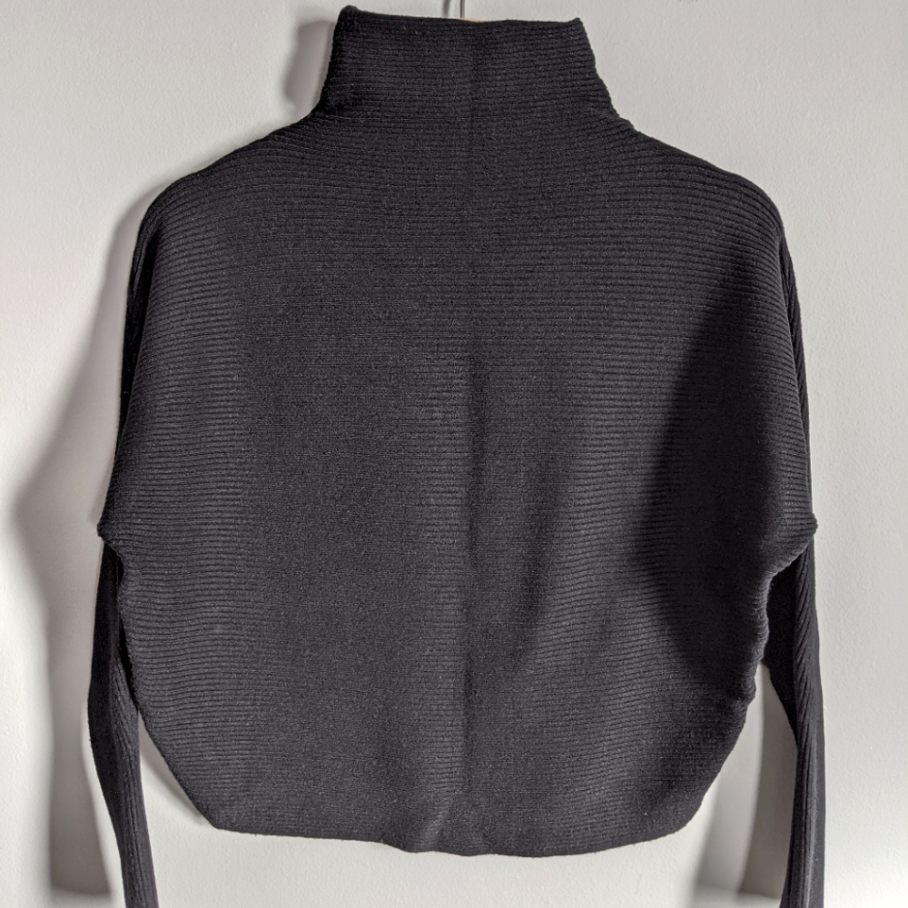 Black mock neck sweater